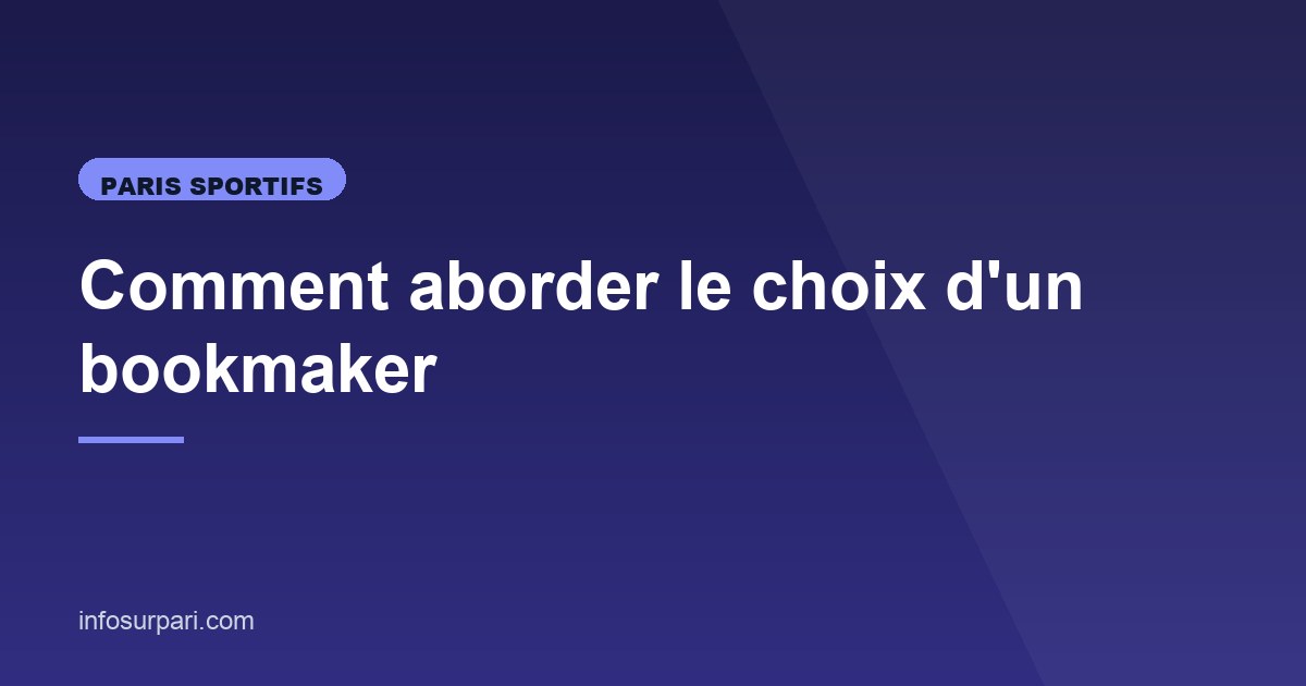 Illustration de l'article consacré au choix d'un bookmaker