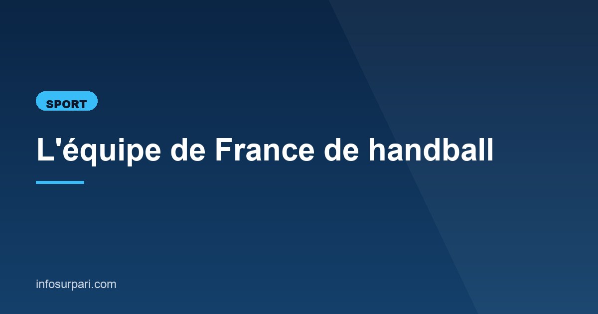 Illustration de l'article consacré à l'équipe de France de handball