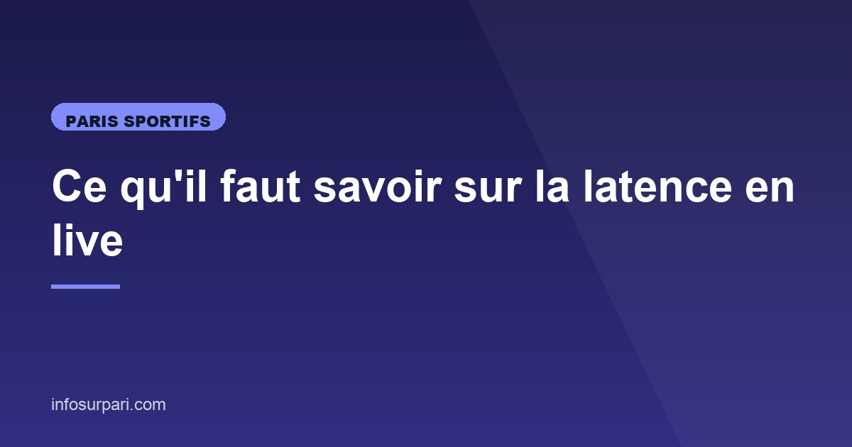 Illustration de l'article consacré à la latence en live